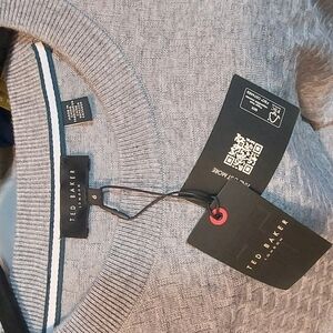 NWT Ted Baker London LOUNG Long Sleeve T Stitch Crew Neck Sweater XXL